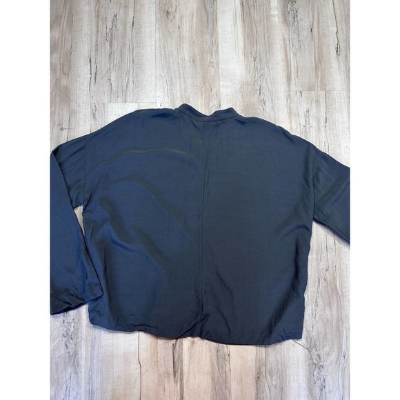 Eileen Fisher grey button blouse blazer - Picture 7 of 7